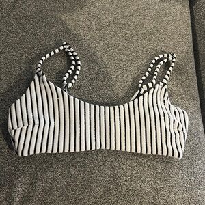 Aerie striped bikini top size M